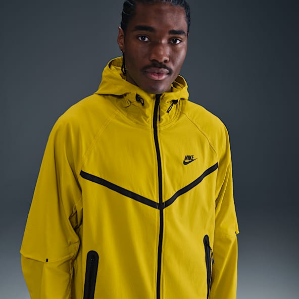 NIKE ベロア　ジャージ 蛍光イエローのジッパー Yellow Full Zip. Nike.com